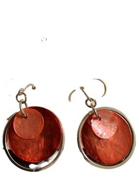 CJ Banks NWT Red Shell Disc Drop Earrings - Women Jewelry